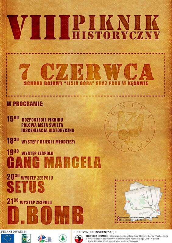 VIII Piknik Historyczny plakat 7.06.2014 Kęsowo