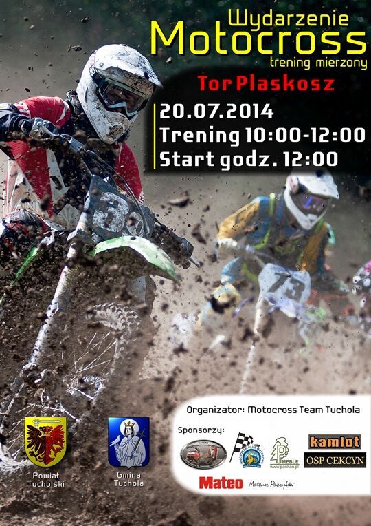 Motocross Plaskosz 20.07.2014 plakat