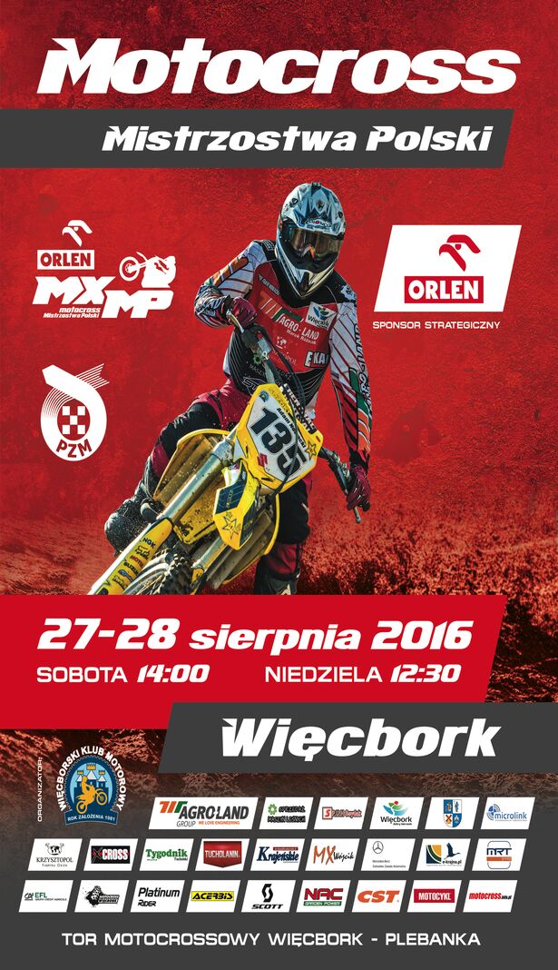 Motocrossowe Mistrzostwa Polski Więcbork 27,28.08.2016