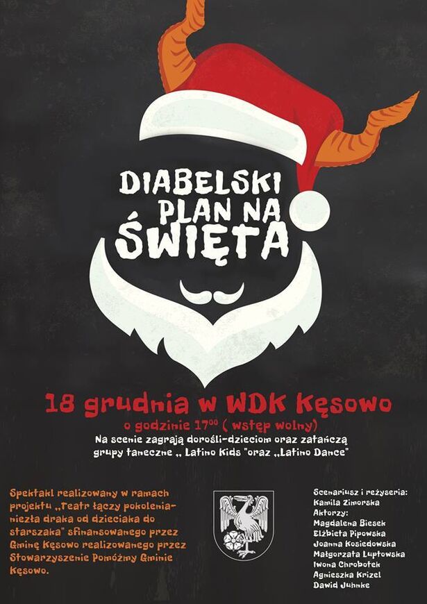 Diabelski plan na święta spektakl Kęsowo 18.12.2016 plakat