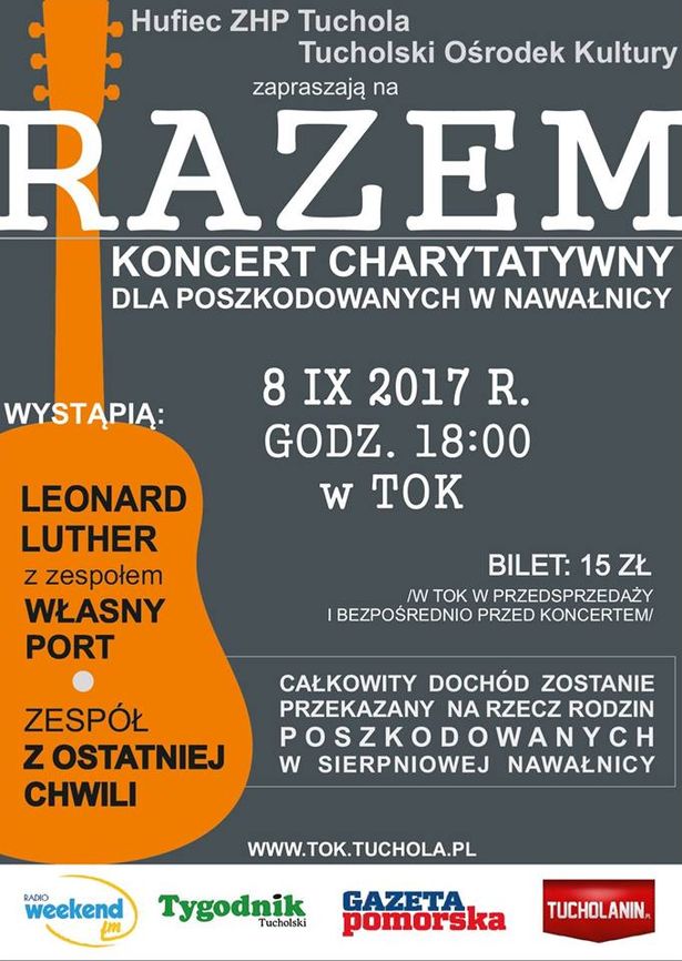 Koncert RAZEM ZHP Tuchola TOK Tuchola 8.09.2017 plakat