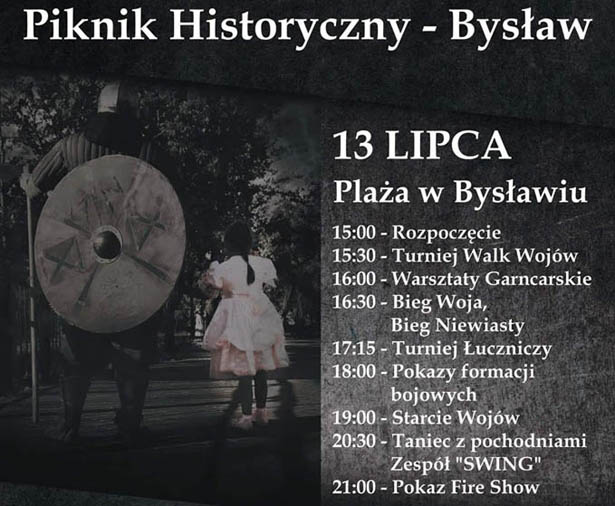 Piknik Historyczny Bysław 13.07.2019 plakat