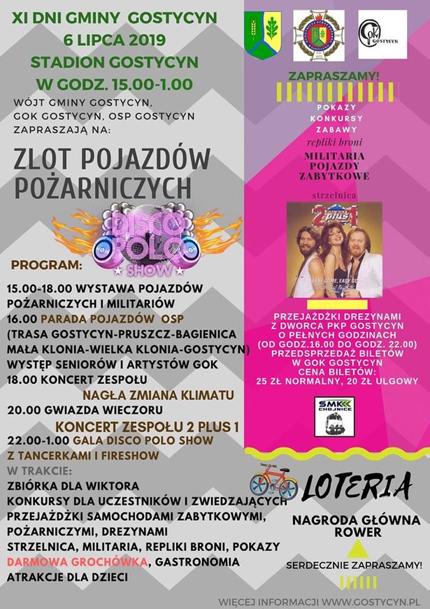 Zlot Pojazdów Pożarniczych Gostycyn 2019 plakat_wynik